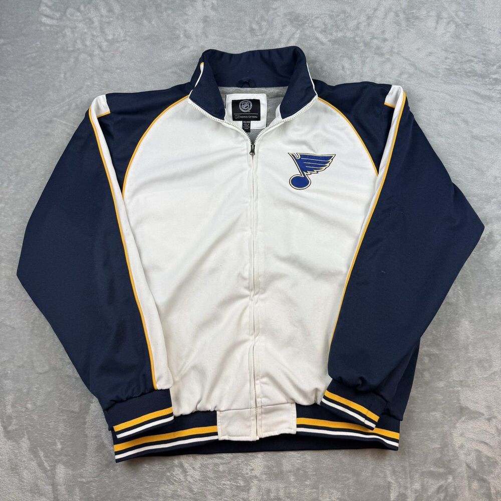 St. Louis Blues NHL GIII Carl Banks Full Zip Track Jacket Men’s XXL Embroidered